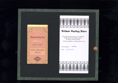 Picture, Helmar Brewing, Hockey Icers Card # 23, George HAINSWORTH, Red cap, arched ceiling., Montreal Canadiens